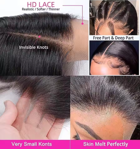 Pelucas de Cabello Humano HD 300% Ondulado Profundo Birmano de 30-32 Pulgadas con Encaje Frontal HD 13x6, Peluca Frontal de Encaje 13x4 Brasileña Pre-Arrancada Rizada Birmana - Product Image 6