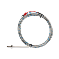 M6 Schraubbarer K/J Typ Thermoelement-Sensor mit 2m Geflechtdraht, Edelstahlsonde für Industrietemperaturmessung