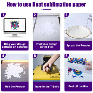 Film PET de transfert de chaleur réfléchissant arc-en-ciel DTF à peler chaud/froid Hongcai 30cm/60cm pour <span class=keywords><strong>imprimante</strong></span> <span class=keywords><strong>Epson</strong></span> 1800 4720 - Product Image 3