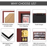 Cadre photo en bois avec protection UV anti-décoloration, taille personnalisée, style rustique, couleurs marron/noir/gris, convient à 24 cartes Demon.