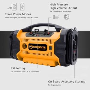 कार्यस्थल अनुकूलित ताररहित Inflator वायु पम्प कंप्रेसर <span class=keywords><strong>120V</strong></span> एसी/12V डीसी/20V बैटरी डिजिटल वाहन टायर Inflator/अपस्फीतिकारक - Product Image 2