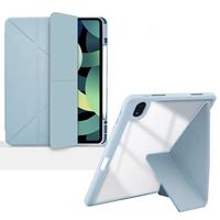 Pro11 Y Fold 10.2 étui en cuir pour iPad Mini6 housse de protection avec fente pour stylo coque en acrylique dur compatibilité de 10e génération