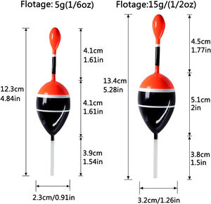 Nouveaux flotteurs de pêche Bobbers flotteurs à glissière Balsa pêche Bobber Slip Bobbers pour Crappie Panfish <span class=keywords><strong>truite</strong></span> basse - Product Image 4