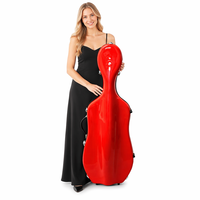 Cello Box Glass Piano Box Red 4/4 Specification Suitable for Cello