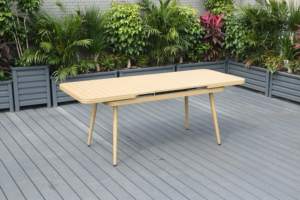 Ensemble de table et chaises de <span class=keywords><strong>jardin</strong></span> extensibles, durables, luxueuses, modernes, confortables, imperméables, pliables, en aluminium, pour salle à manger et <span class=keywords><strong>salon</strong></span> - Product Image 4