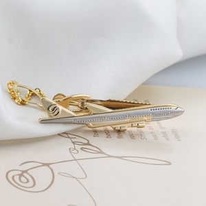 2025 nóng bán 2 thiết kế khác nhau người đàn ông áo sơ mi quà Tặng lưu niệm pane Tie CLIP máy bay Tie Pin máy bay - Product Image 6
