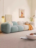Canapé modulable confortable à plusieurs places, style crème français moderne, en velours, avec accoudoirs, pour salon, vente chaude