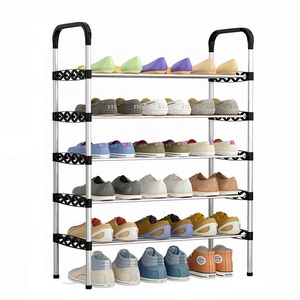 Meuble de rangement vertical empilable en métal au design moderne pour vêtements et chaussures - Product Image 6