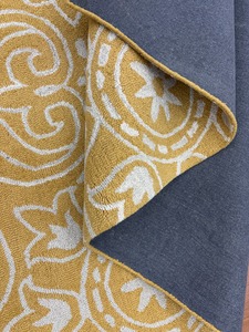 พรมขนสัตว์ทำมือลายคิลิม ขนยาว ดีไซน์ดอกไม้ทันสมัย ป้องกันไฟฟ้าสถิต เป็นมิตรกับสิ่งแวดล้อม สำหรับห้องนั่งเล่นสไตล์อินเดีย - Product Image 4