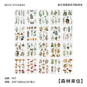 Infeel bana orman ve deniz serisi su geçirmez etiket vinil Pet folyo deco çıkartmalar <span class=keywords><strong>washi</strong></span> bant kitaplar için DIY dergisi scrapbooking - Product Image 6