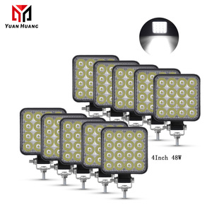 Barra LED de 4 pulgadas y 48W, luz de trabajo LED cuadrada de 12V y 24V para coche, camión, barco, Atv, 4x4, Tractor, barra de luz LED - Product Image 1