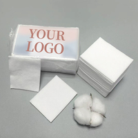 China Manufacturers Beauty Biodegradable 6*8cm Premium Organic Cotton Pads 1 Layer Soft Natural Square Face Clean Makeup Remover