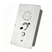 Teléfono de Emergencia IP SIP con Panel de Acero Inoxidable e Intercomunicador Manos Libres para Aplicaciones en Ascensores
