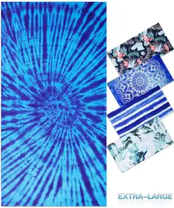 Custom Printing Rectangle Microfiber Custom Print Large Sand Free Woven Towel Bohemian Beach Towels