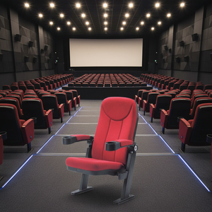 <span class=keywords><strong>Chaise</strong></span> pliante de cinéma ZOIFUN en gros, personnalisable, pour auditorium et théâtre, avec porte-gobelets - Product Image 2
