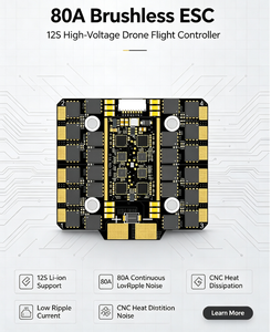 บอร์ด PCB ESC แบบไร้แปรงถ่าน 80A 3S-8S สำหรับโดรน FPV รถบังคับวิทยุ เครื่องบินบังคับ รถ เรือ ตัวควบคุมมอเตอร์ - Product Image 4