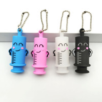 Ouvre-blister de seringue en caoutchouc PVC multicolore Outils de protection d'infirmière Porte-clés promotionnels Ouvre-ampoules Brise-flacon Chaîne