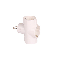 Adaptateur de voyage HAOYONG Plug Pro 16A SDK, prise Schuko, 3 prises, blanc, conducteur en cuivre pur, protection IP20