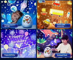 Reproductor de música inalámbrico, <span class=keywords><strong>película</strong></span> 6-21, proyector de estrella de huevo de dinosaurio, luz nocturna, batería de litio recargable de 1800 MAh - Product Image 2