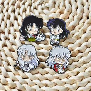 Pin Sming 3cm Inuyasha Kagome Sesshoumaru Jepang mengumpulkan dekorasi Anime paduan lencana Pin bros - Product Image 1
