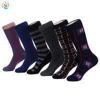 Chaussettes habillées personnalisées avec logo pour hommes, en coton, colorées et amusantes, pour hommes gays, chaussettes tube tendance, chaussettes habillées en stock