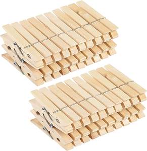 Pinzas para la ropa de lavandería para el hogar con mini clavija de madera natural con logotipo personalizado completo - Product Image 3