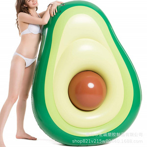 Flotador Inflable de Aguacate Hongcheng, Tumbona para Piscina para Adultos con Pelota, Anillo de Natación de PVC Verde - Product Image 2