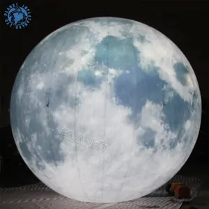 定制户外发光二极管闪电广告九星气球太阳能系统充气地球月气球