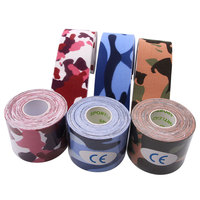 Camo pita kinesiologi olahraga atletik pita otot elastis lem akrilik sensitif medis katun bernapas K pita sampel dukungan