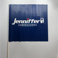 Mini drapeau à main en papier personnalisé avec bâton, drapeaux de poche en plastique PVC PE imperméables, drapeaux à main pour les fans de football