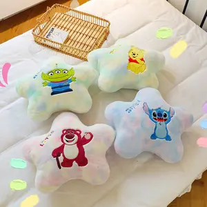 Juguetes de peluche de punto súper suave de fábrica, almohada de felpa con flores, iluminación nocturna, imagen de dibujos animados, juguetes de animales de peluche, almohadas de felpa