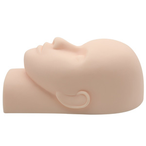 Cabeza de Maniquí de Silicona para Prácticas de Maquillaje, Modelo de Entrenamiento para Principiantes en Extensión de Pestañas - Product Image 5
