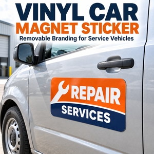 Imã de Carro Personalizado Removível com Corte a Laser para Publicidade Externa, Adesivo Magnético para Veículos à Prova d'Água e Resistente aos Raios UV - Product Image 1