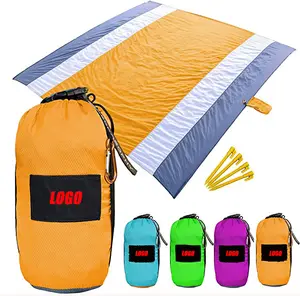 Ripstop Nylon Bãi Biển Túi Chăn-Sand Miễn Phí Vận Bãi Biển Mat 9 'X 10'-Trọng Lượng Nhẹ Ngoài Trời Mat, Chịu Nhiệt, Nhanh Chóng Làm Khô