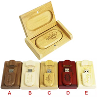 Clé USB 2.0 de haute qualité avec logo personnalisé multi-capacité 8 Go-2 To Emballage en bois de gros