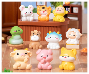 Vente en gros de figurines miniatures en résine 3D, 12 animaux du zodiaque, figurines de dessins animés kawaii, miniatures d'aquarium, décorations de gâteau, jouets, décorations de <span class=keywords><strong>jardin</strong></span> - Product Image 4