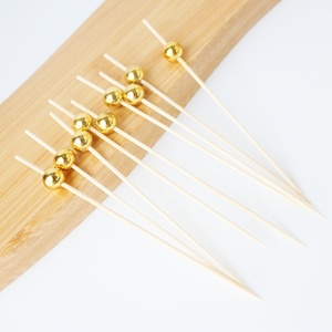 <span class=keywords><strong>Brochette</strong></span> de perles de fruits en bambou doré - Product Image 2