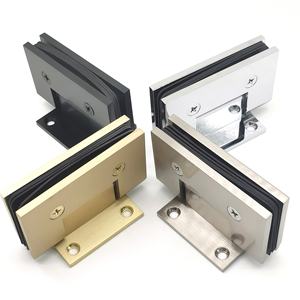 शॉवर ग्लास दरवाजा स्टेनलेस स्टील दीवार माउंट शॉर्ट बैक प्लेट हिंज - Product Image 3