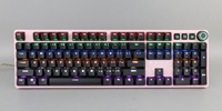 Clavier de jeu mécanique Kailh Switch RGB 104 touches étanche en aluminium ABS programmable USB à aspiration magnétique personnalisé