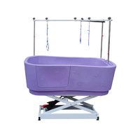 Bañera de Plástico de Lujo Blanca H-112H para Peluquería Canina con Protección Antisalpicaduras para Gatos y Animales Pequeños, Uso en Baño, en Stock
