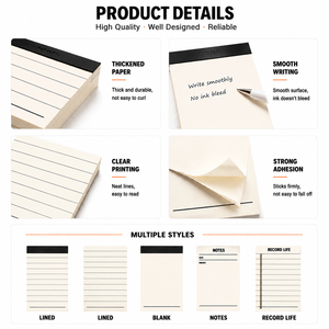 Custom Grid Lined Thickened Self Adhesive Sticky Notes Removable <b>Memo</b> <b>Pad</b> Smooth Writing Multi Layout Notepad For Office Home St - Product Image 3