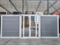 Casa Prefabricada de 20 pies, 30 pies, 40 pies, Casa Modular Prefabricada Expandible con Decoración de Paneles de Madera y Puertas de Seguridad