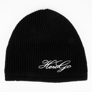 <strong>Winter</strong> Thermal Custom Logo Embroidered Waffle Knit Fleece Lined Beanie Hat Skull <strong>Cap</strong> - Product Image 6