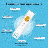 KOFIG 6 en 1 PH mètre température COD TOC TDS EC UV TEMP testeur numérique de qualité de l'eau pour test d'eau potable