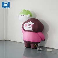 Modèle de personnage de dessin animé gonflable personnalisé, dessin animé gonflable pour la décoration d'événements en plein air dans les centres commerciaux, promotion de la marque