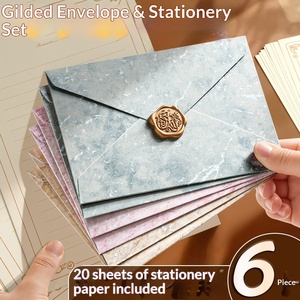 Set di Cancelleria con Buste Dorate - Biglietti d'Auguri Personalizzati per Lettere d'Amore, Regalo per il Festival Qixi, per Celebrazioni di Compleanno di Ragazze e Ragazzi - Product Image 2