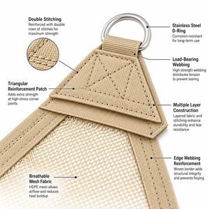 <span class=keywords><strong>Voile</strong></span> <span class=keywords><strong>d</strong></span>'<span class=keywords><strong>ombrage</strong></span> imperméable OEM, respirante, en HDPE, résistante aux UV, pour terrasse, jardin, restaurant - Product Image 3