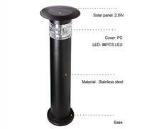 Lampe solaire murale LED extérieure ECOSOLAR ECO-PV-G005 avec batterie au lithium, indice de protection IP65, lumière du jour 6000K pour jardin
