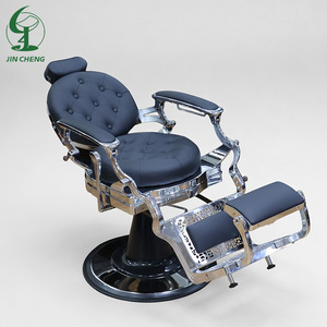 Sillón de Barbería <span class=keywords><strong>Retro</strong></span> Jincheng para Hombres, Silla de Peluquería con Elevación para Afeitar y Peinar - Product Image 3