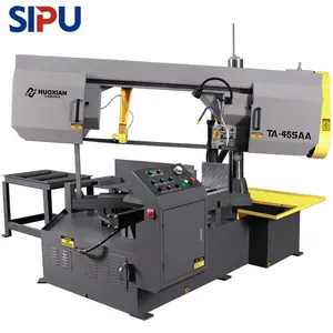 Band Saw Machine Turn Angle 45 Degrees 60 Degrees Hydraulic Semi-Automatic Miter Saw Band Saw Equipment For Metal Cutting